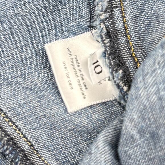 Rachel Comey Long Trigger High Rise Denim Jeans Straight Leg Angled Seams Sz 10 - Picture 9 of 13